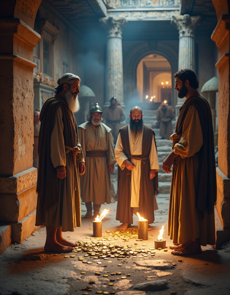 money-being-laid-at-the-apostles-feet - Acts4-35